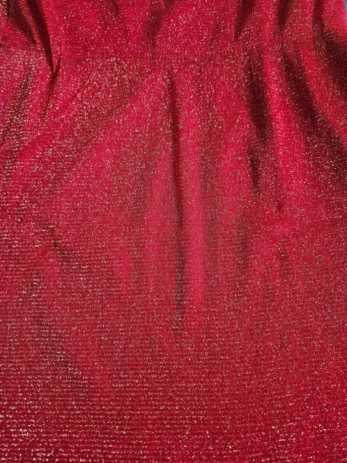 Robe fille rouge pailletées doré taille 5 ans neuf - photo numéro 3