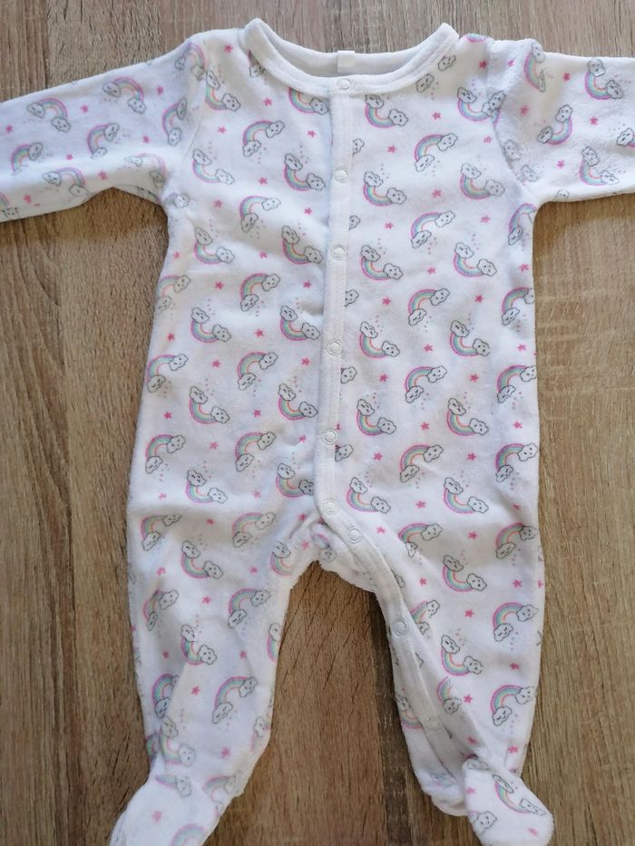 Lot de 2 pyjamas velours légers fille 3 mois #espanolitinafille3mois - photo numéro 3