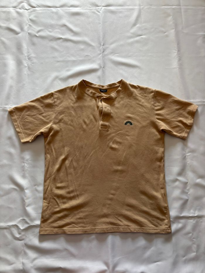 Polo beige/marron avec motif imprimé - Influx - L/40