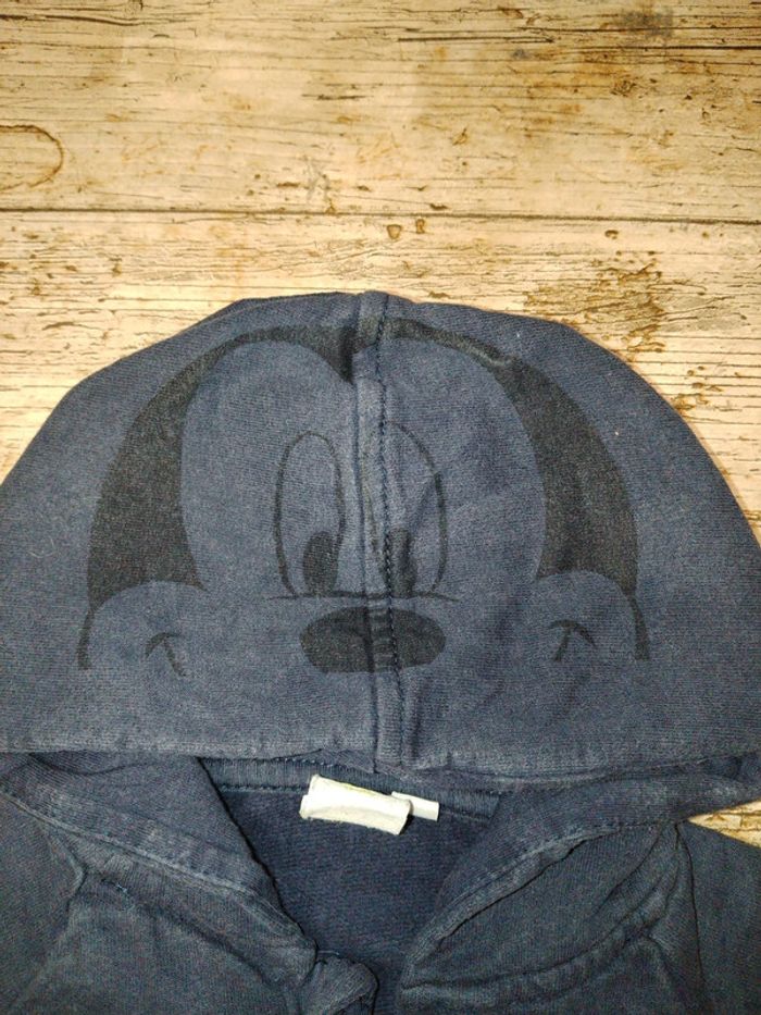Magnifique veste / gilet zippée mi saison garçon Mickey 12 mois - photo numéro 4