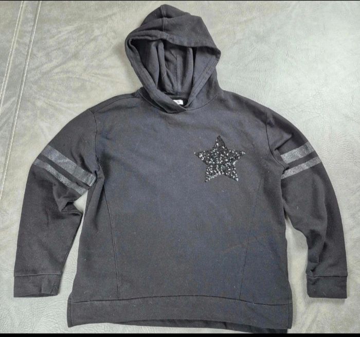 Pull à capuche léger OVS Taille XS 14/16 ans Noir A20