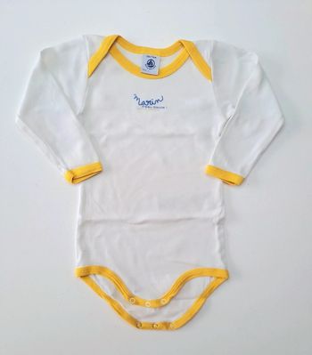 Bodie blanc petit bateau 12 mois