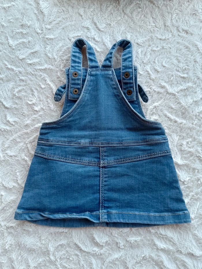 Robe jeans style salopette Fille 6 mois Tao - photo numéro 8