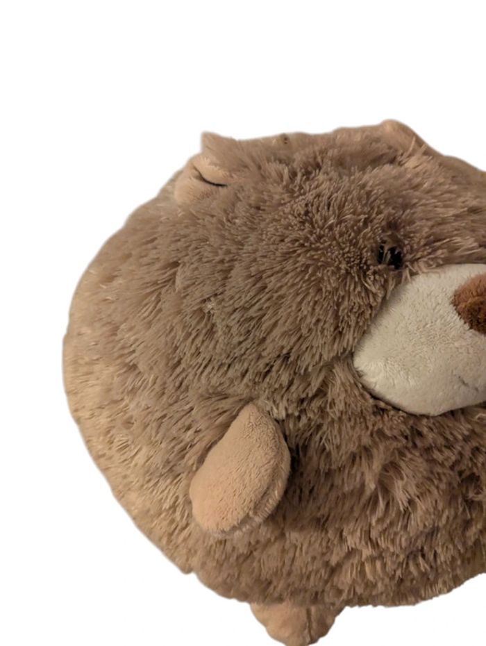 Peluche doudou rond beige ourson - photo numéro 2