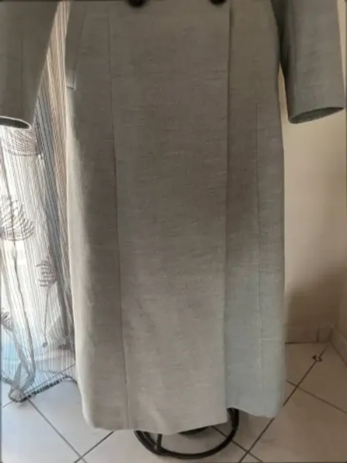 Manteau long femme gris Taille L - 40 - photo numéro 6