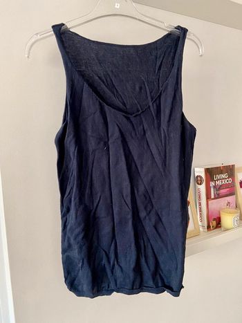Debardeur coton bleu marine