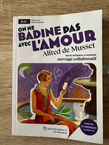 Livre on ne badine pas avec l’amour d’Alfred de Musset
