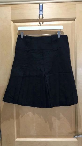 Jupe plissée camaïeu noire en coton Taille 36