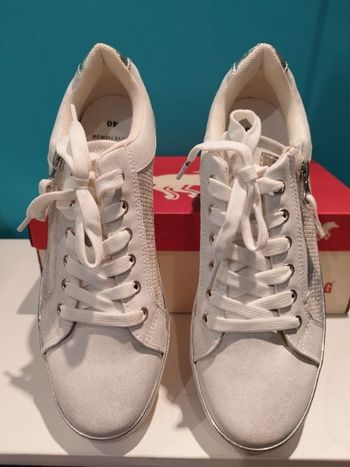 Sneakers blanches et argentés