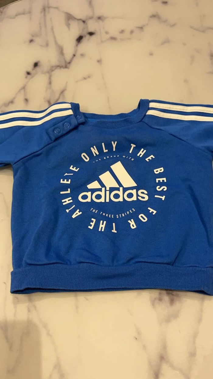 Ensemble Adidas gris et bleu - photo numéro 2