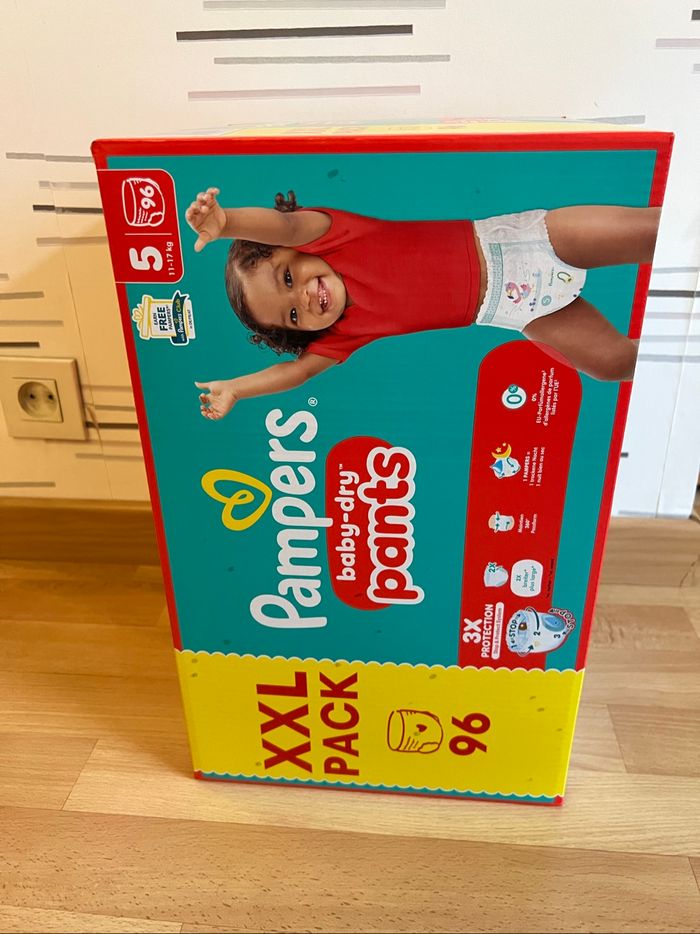 Couches Pants Pampers baby-dry taille 5 11-17kg 96 couches culottes - photo numéro 3