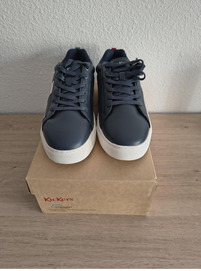 Chaussures baskets sneakers Kickers basse Homme noir blanche neuves taille 46 - photo numéro 5