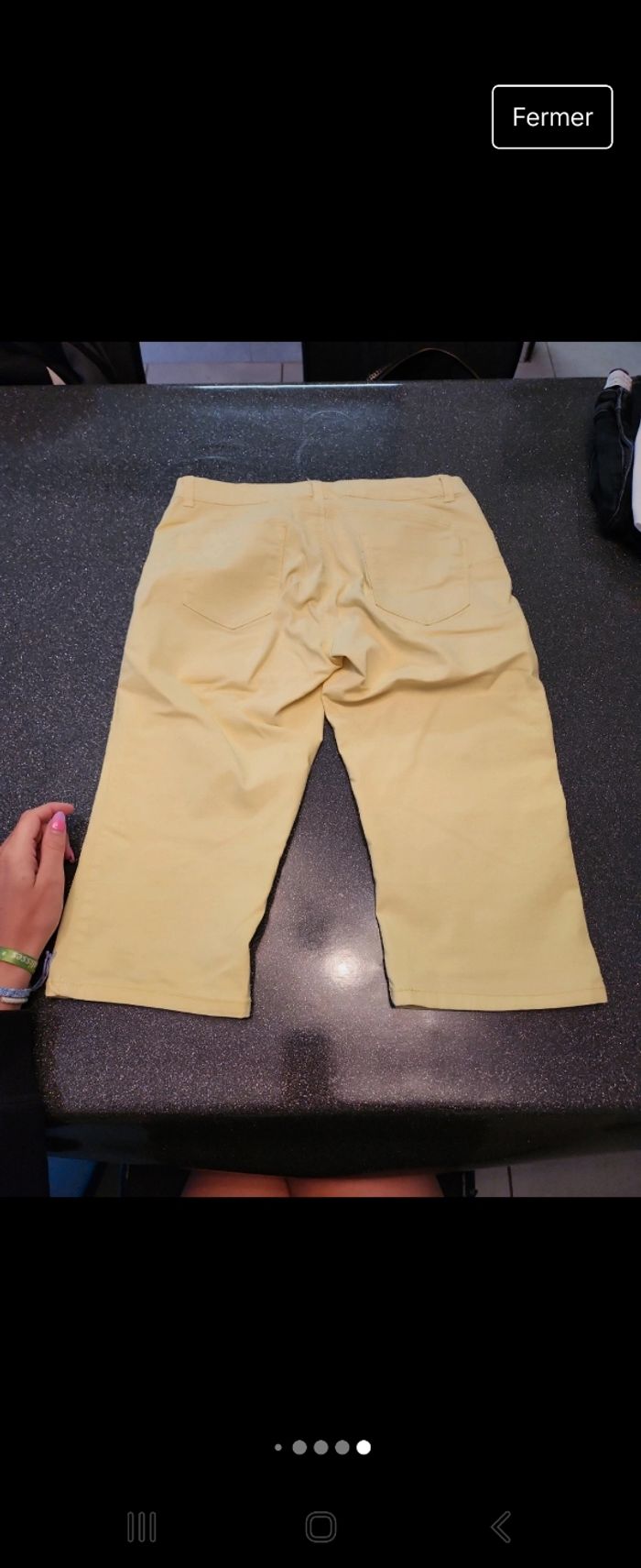 Pantalon court jaune Cache cache - photo numéro 7