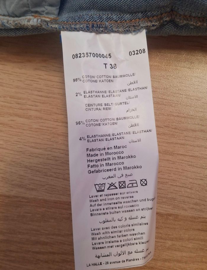 🤰JUPE  en jeans de Grossesse Taille 38 Marque Maternité LA HALLE - photo numéro 3