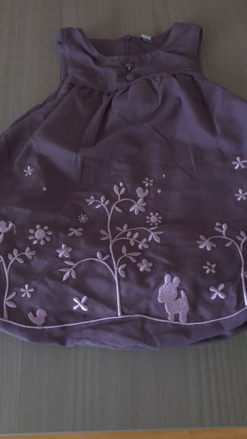 Robe doublée violette 6 mois