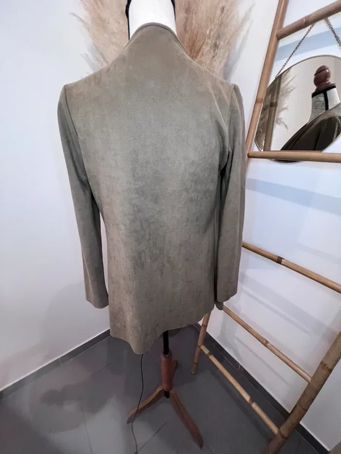 Veste gilet marron effet peau - photo numéro 4
