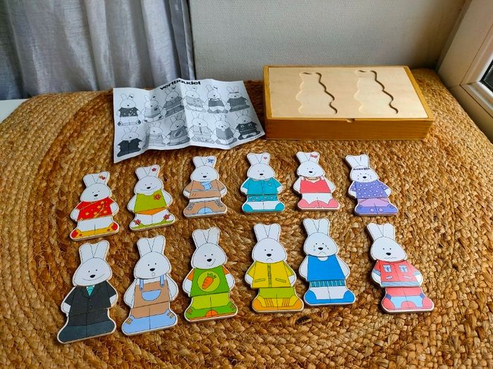 Puzzle Mr et Mme lapin a habiller - Vertbaudet