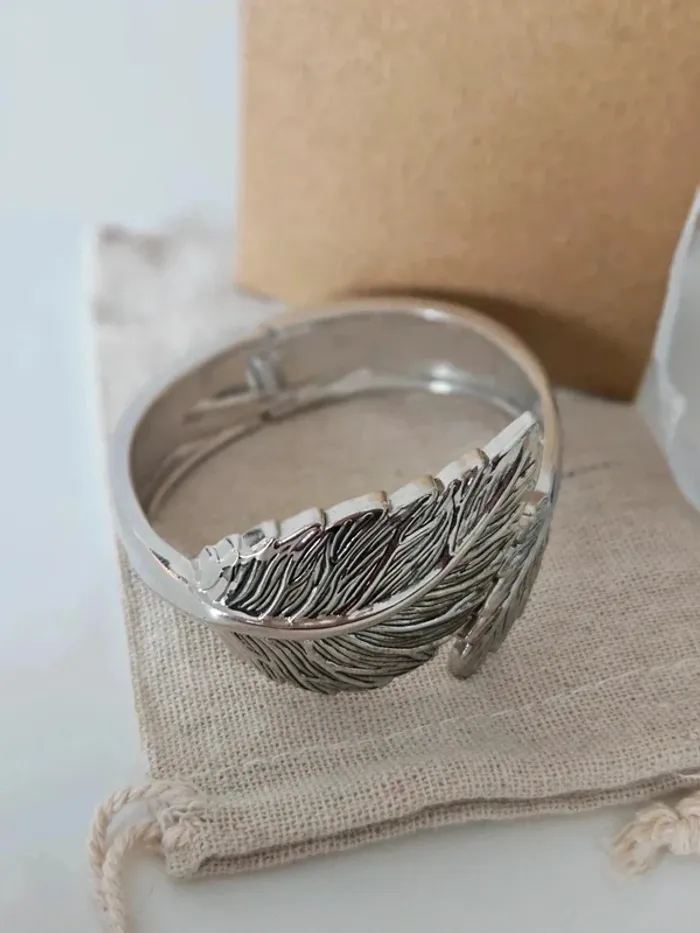 Bracelet feuilles argenté - photo numéro 2