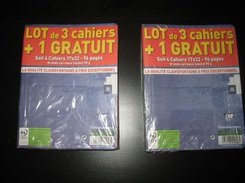 LOT DE 8 PETITS CAHIERS - 96 PAGES "CLAIREFONTAINE" - NEUF - n°52