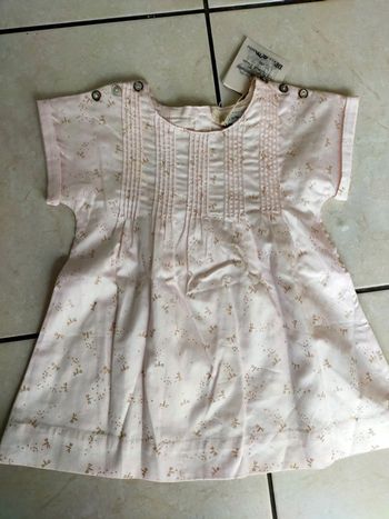 Robe rose pale DPAM taille 6 mois