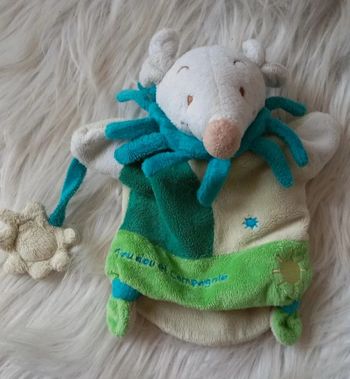 Doudou et compagnie marionnette Souris verte avec soleil