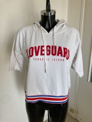 Pull sweat à capuche manches courtes Jennyfer taille 40/L