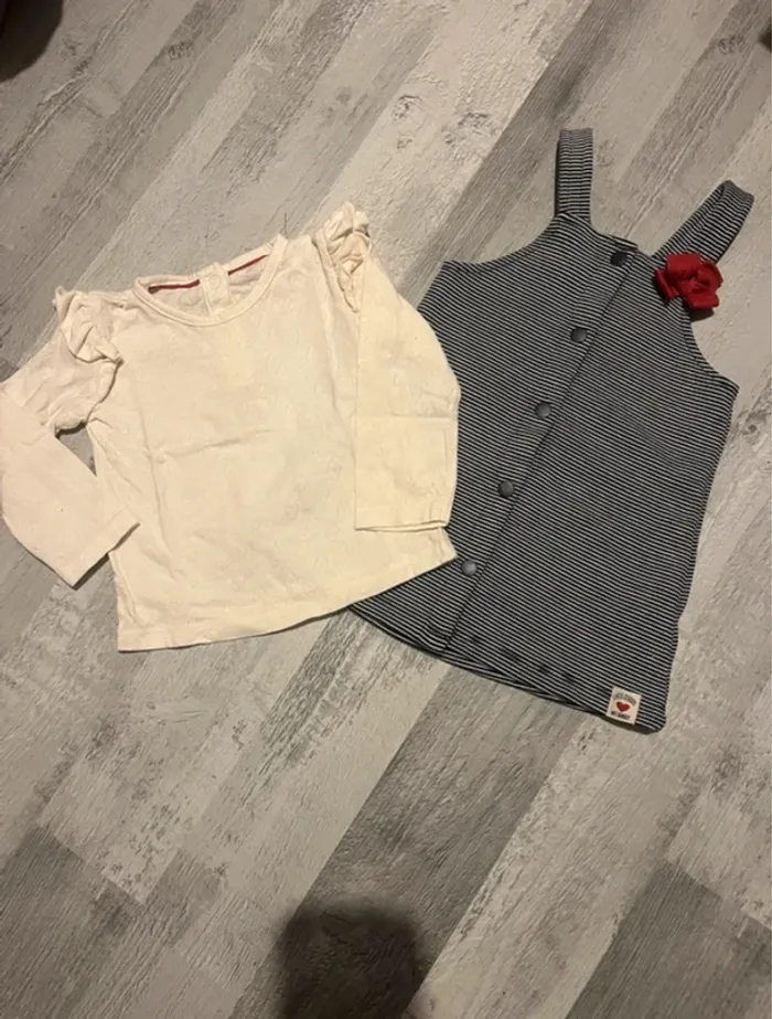 Ensemble C&A haut +robe bébé fille - photo numéro 2