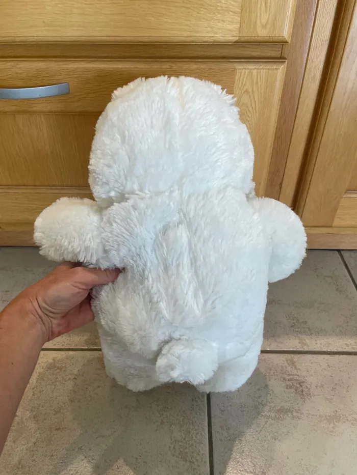 Peluche lapin blanc assez grande (non musicale) - photo numéro 5