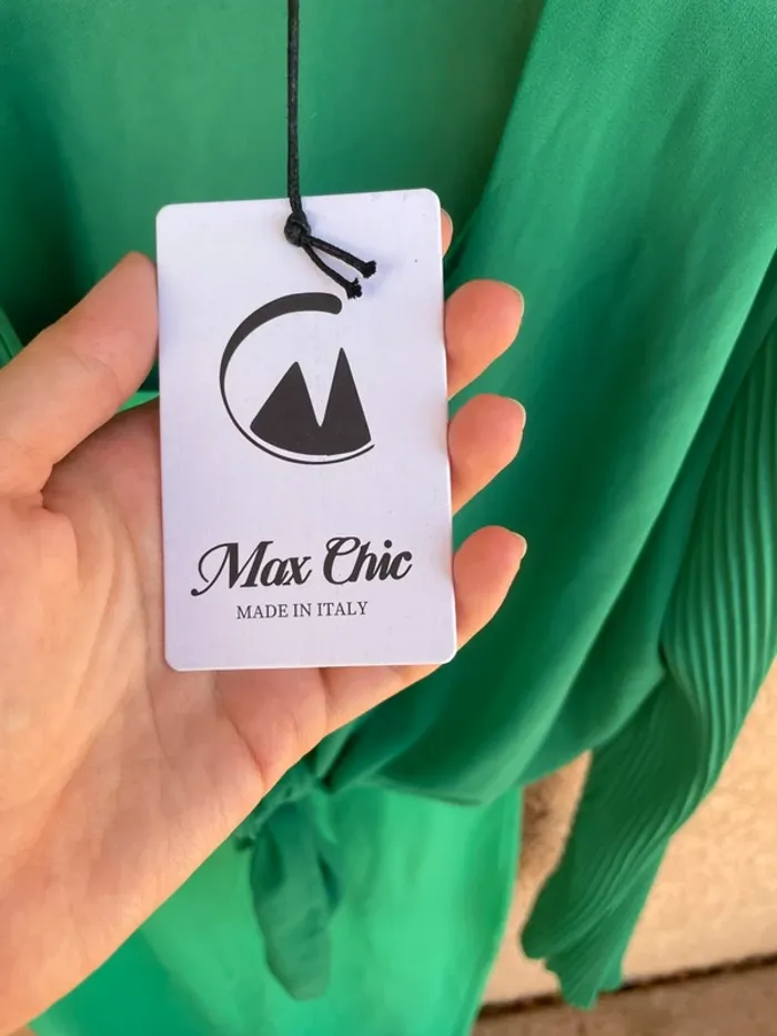 Robe verte avec gilet taille S - photo numéro 4
