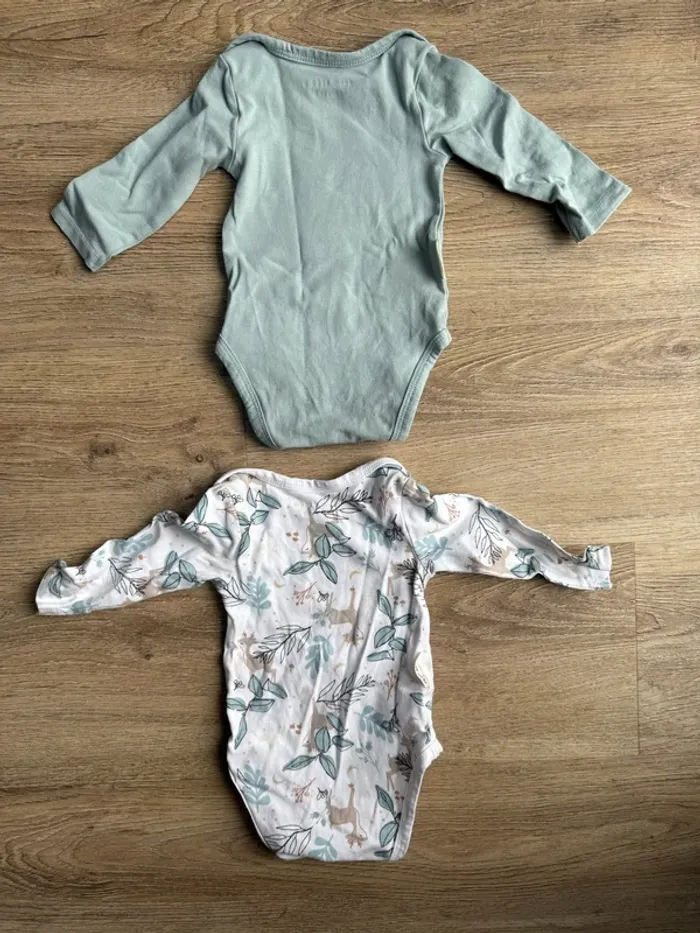 Lot de 2 bodies body Petit Béguin très bon état bébé garçon fille 3 mois - photo numéro 2