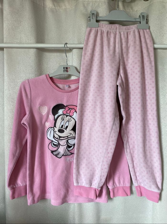 Pyjama velours rose Minnie 8 ans Disney C&A - photo numéro 4