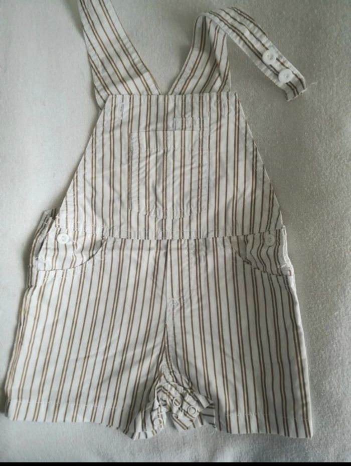 Salopette courte 6 mois garçon