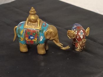 Éléphants métal cloisonné 