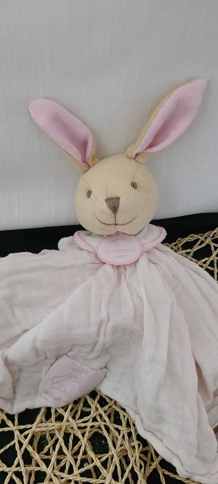 Doudou lapin DOUDOU ET COMPAGNIE L'ange rose créateurs de rêve GM - photo numéro 2
