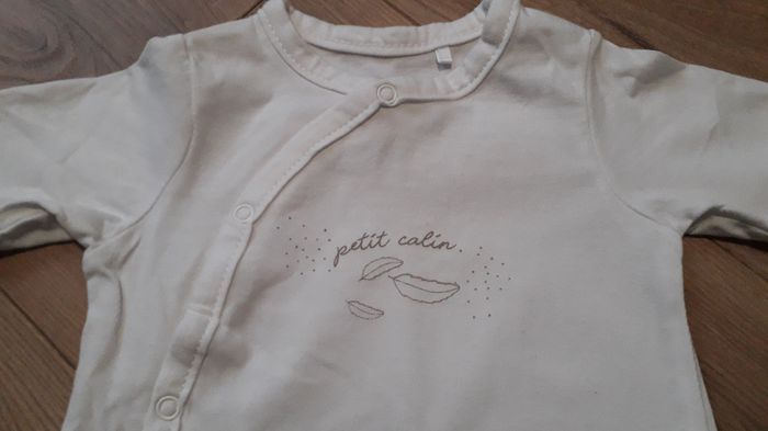 Pyjama coton avec moufles - 1 mois - photo numéro 2