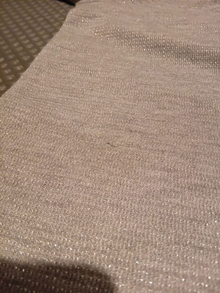 Pull de fêtes fin fil métallique argenté col strass gris femme Taille 1 - photo numéro 19