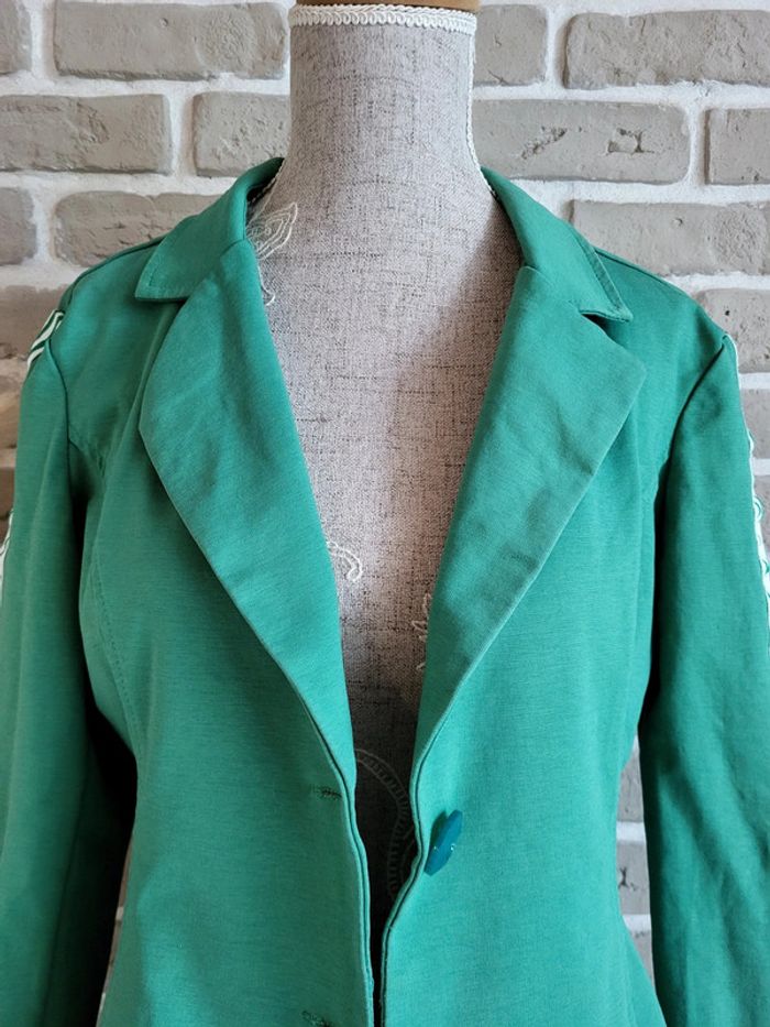 Veste blazer vert G. Ricceri - streetwear chic - photo numéro 2