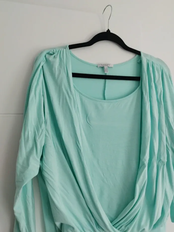 Blouse turquoise "Apart" - Taille 42 - photo numéro 6
