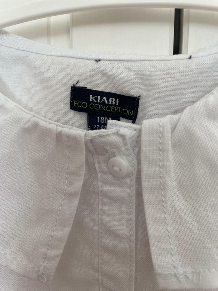 Top blouse neuf blanc 18 mois kiabi - photo numéro 2