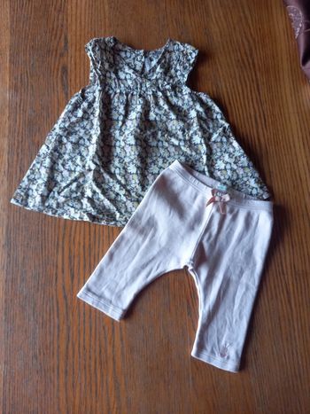 Robe fleurie 3 mois + legging