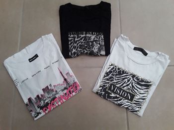 Lot 3 t-shirts MC femme XS TALLY WEIJL TBE