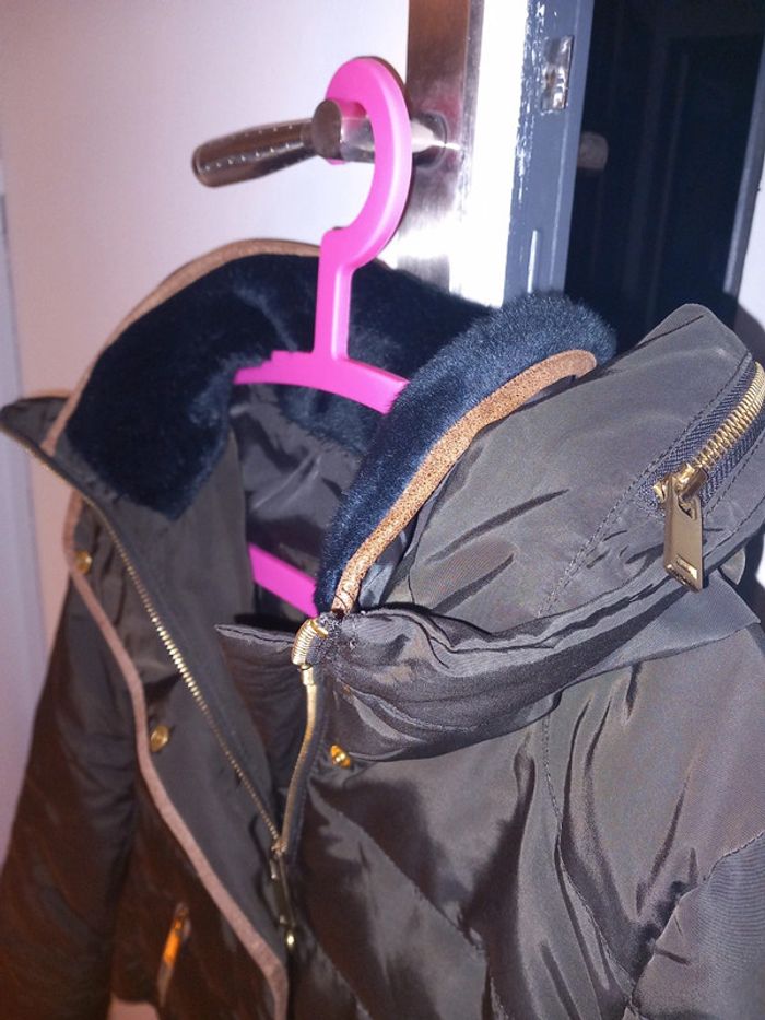 Manteau chaud marron zara taille s - photo numéro 4