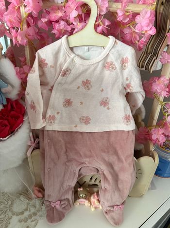 Pyjama dors bien velours Minnie bébé fille