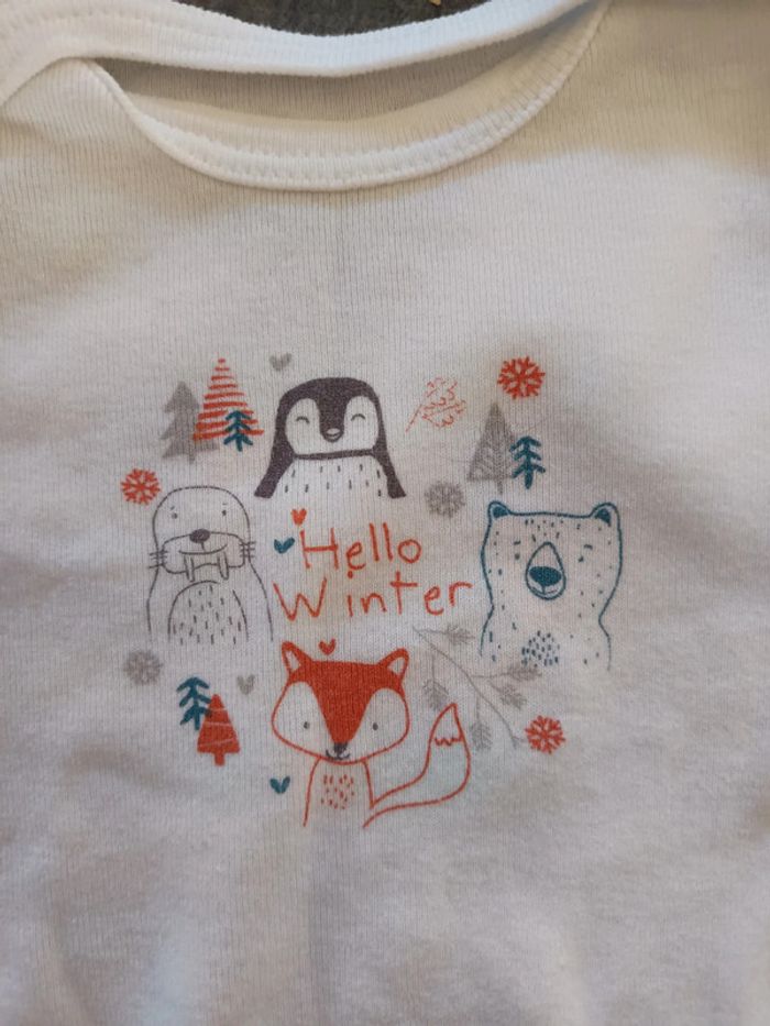Lot bodies "hello winter" 6 mois - photo numéro 3