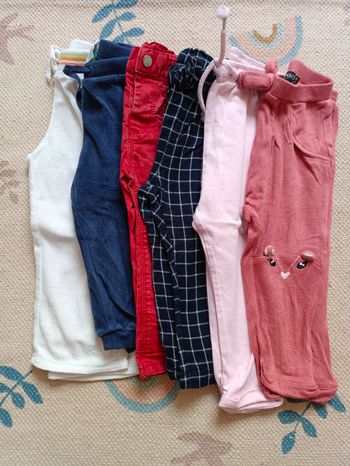 Lot 6 pantalons fille 12 mois