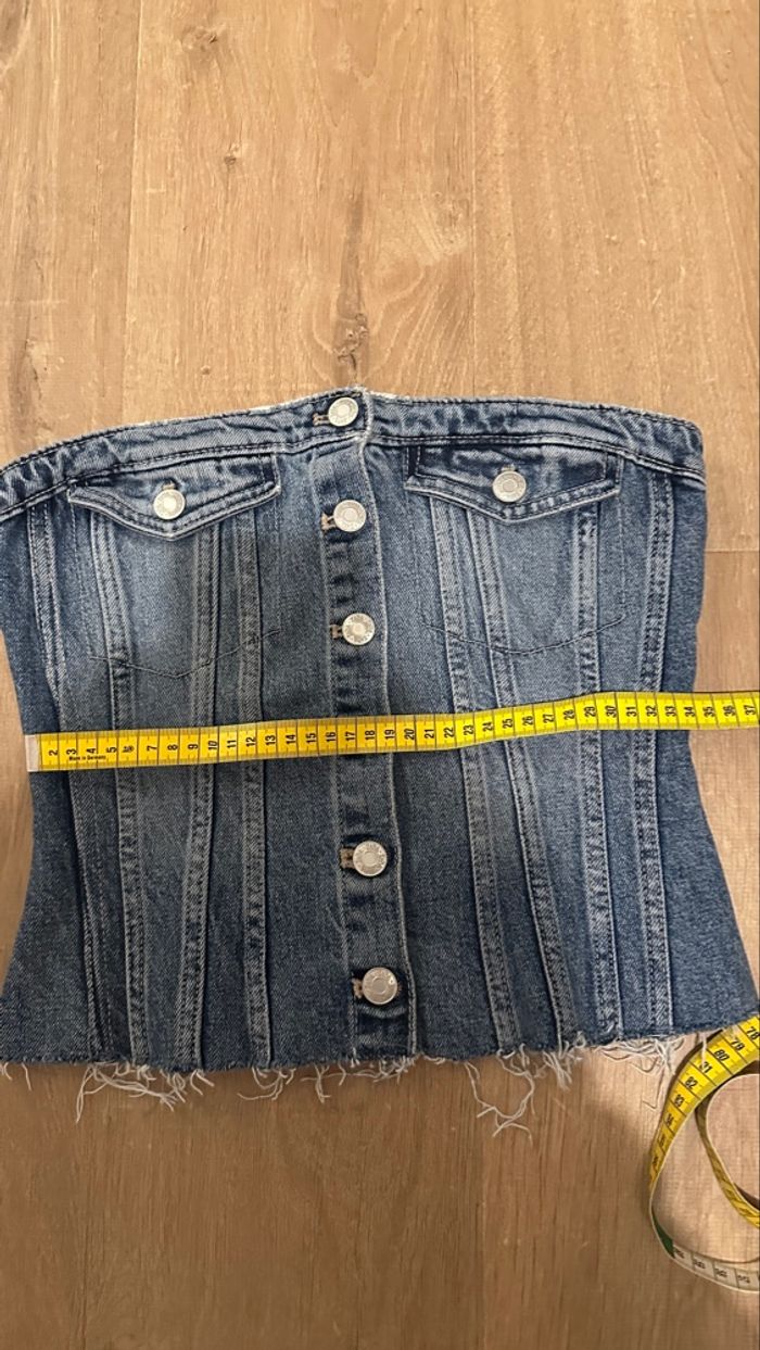 💜 Bustier en jeans bleu clair Zara taille S 💜 - photo numéro 9