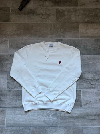 Sweat ami alexandre mattiussi blanc cœur rouge neuf étiquettes