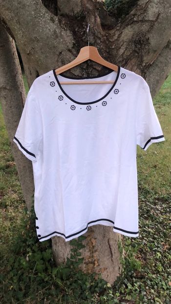 T shirt marin blanc