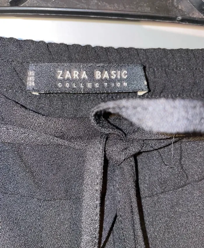 Pantalon noir fluide taille XS - Zara Basic - photo numéro 4