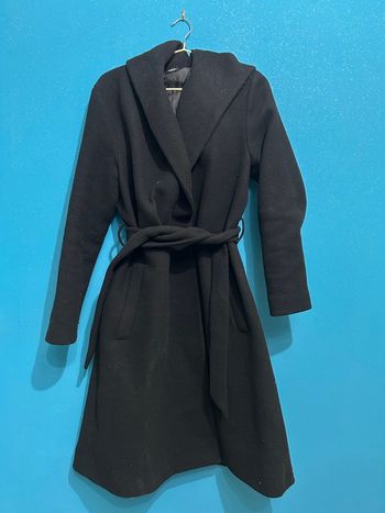 Manteau Long Noir à Capuche